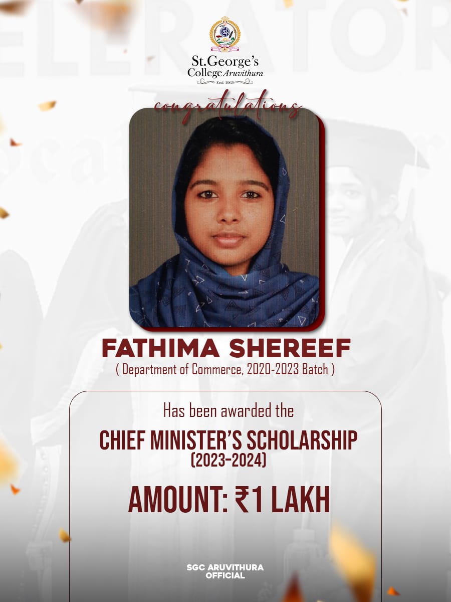 Awarded Chief Minister's Scholarship (2023-2024) of Rs. 1 Lakh